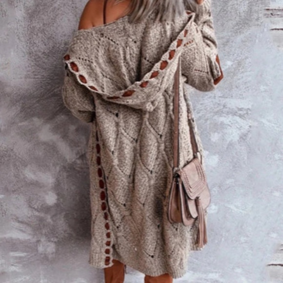 Long Grey and Brown Leather - Picture 2 of 8